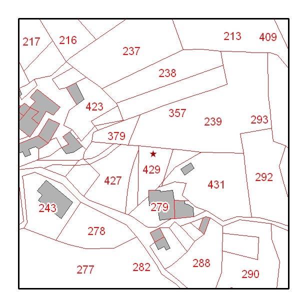 DATI GENERALI Identificativo edificio UR017 Località CASE FEDERIGO UTOE 2 Corella Riferimenti catastali Classe mosaico PS Terre di mezzo Schedatura A2 Schedatura anni80 Estratto catastale Proprietà