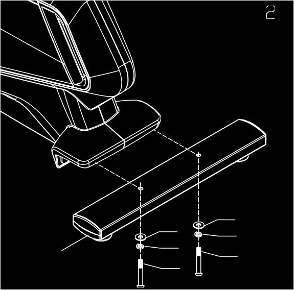 2 28 27 26 28 27 26 1 Passo 2: attaccare lo stabilizzatore posteriore (2) al telaio  3 28 27