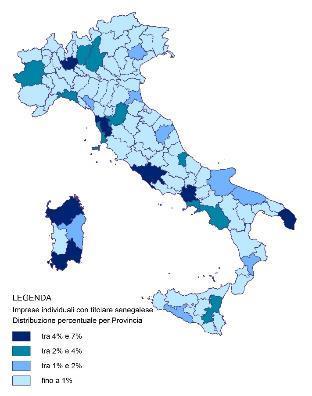 La comunità senegalese nel mondo del lavoro e nel sistema del welfare 49 Mappe 4.3.