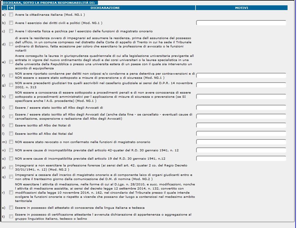 Dopo le dichiarazioni, indicare i dati del titolo di laurea in giurisprudenza posseduto. Cliccando sul pulsante verde con il + si presenterà una riga con i campi richiesti.