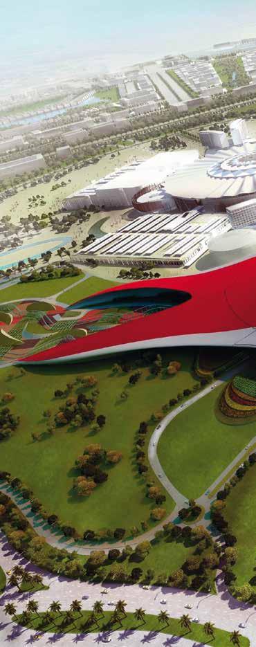 REFERENCIA Ferrari World v ABÚ DHABÍ Výrobky Mapei zohrávajú dôležitú úlohu pri výstavbe najväčších krytých zábavných parkov na svete. H.