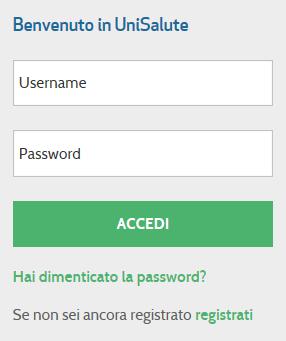 Inserire negli appositi campi Username e