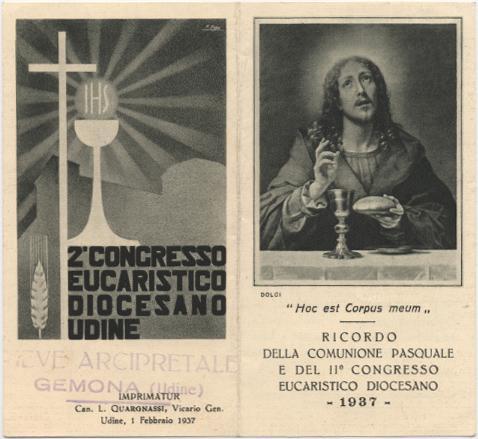 8 10 A/R - 1937 RICORDO DELLA COMUNIONE