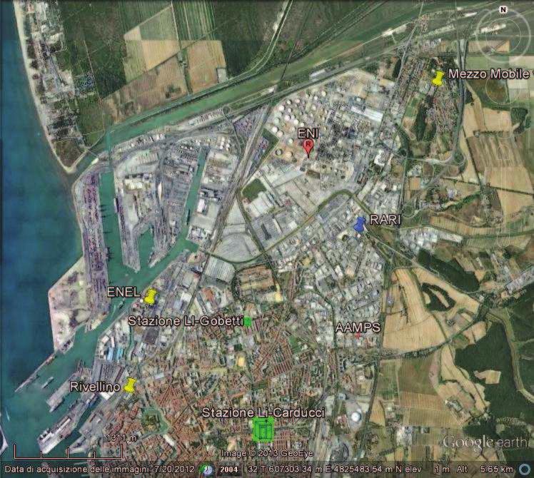 2. DESCRIZIONE DEL SITO DI MISURA La Provincia di Livorno ha deciso di effettuare l indagine posizionando il mezzo mobile, di sua proprietà, in prossimità all edificio ospitante la struttura