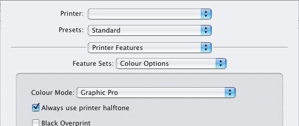 9. Dal menu [Profilo di output stampante] (8), selezionare il profilo della stampante in uso.