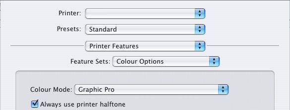 MAC OS X dell'applicazione in uso, selezionare [Utilizza corrispondenza colori dell'applicazione]. 1. Scegliere [Archivio] [Stampa]. 1 2 3 4 2.