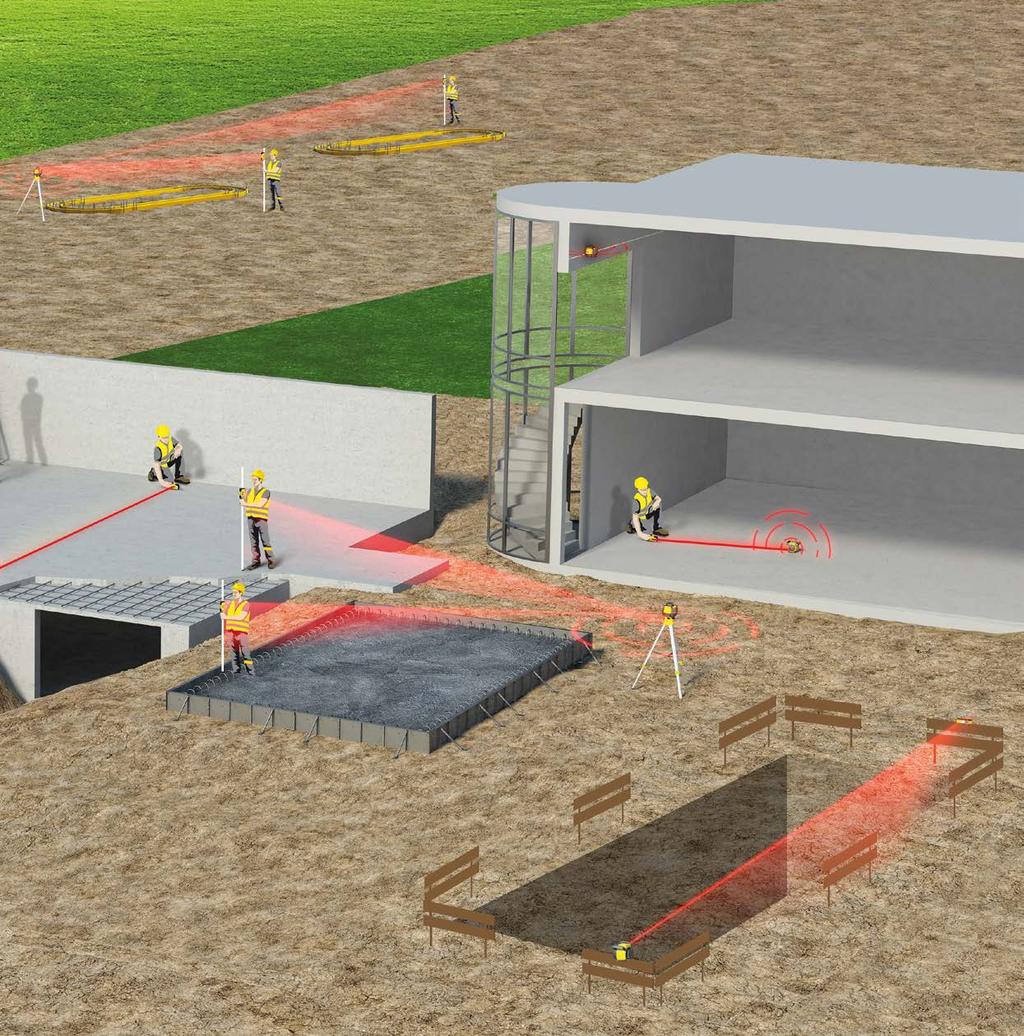 4 3 12 7 8 11 9 10 7 Disposizione delle pareti Allineate due punti e contrassegnate la posizione della parete utilizzando la funzione di rilevamento della pendenza.