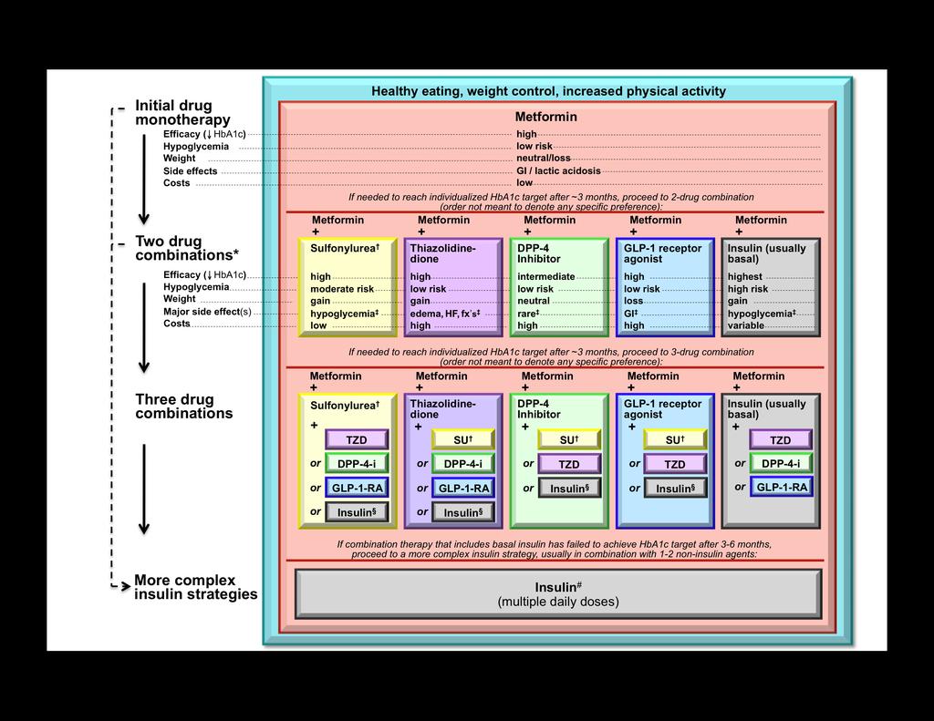 T2DM anti-hyperglycaemic therapy: general recommendations SGTL2 Inhibitor Efficacy