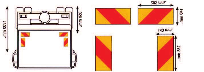 101 Autocarri con portata superiore a 35 Q.li (ECE ONU 70 em. 01) Adesivo (285 x 140 mm.