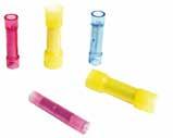 Giunto testa/testa, tutto isolato / Fully insulated butt-connector Poliammide 6.6 [a richiesta: PC (policarbonato) o PCV (polyvinyl chloride)] -30 C +95 C [poliammide 6.