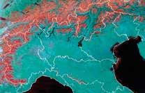 -3, 1 1935 28 marzo 215 15 aprile 215 1 maggio 215 Immagine MODIS ripresa dal satellite Terra ed elaborata da ARPAV-CVA in falsi colori che riproduce la neve in colore rosso (RGB 367)
