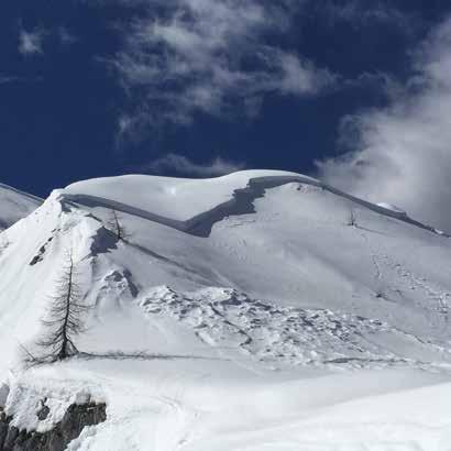 gli episodi perturbati più rilevanti, vanificando di fatto il beneficio delle nuove precipitazioni nevose. Fig. 3 - Valanga a lastroni a Monte Resettum.