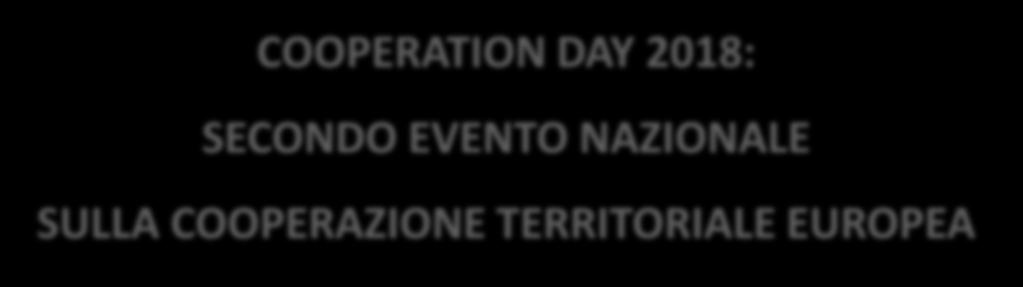 COOPERATION DAY 2018: SECONDO EVENTO