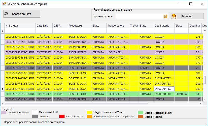 I dati relativi a quella scheda di movimentazione saranno riportati automaticamente sul formulario che risulterà, quindi, compilato in buona parte.