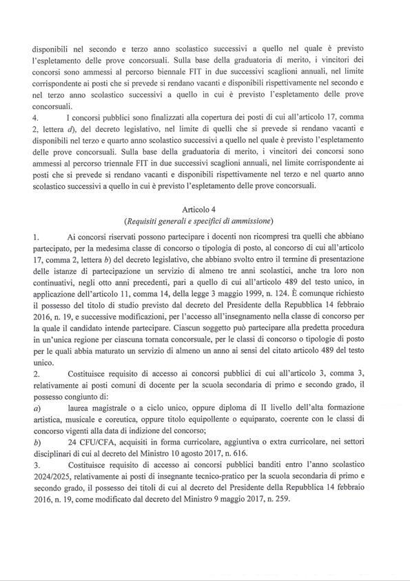 Si ritiene necessario specificare che il percorso biennale Fit riguarda il primo e il terzo anno. Art.