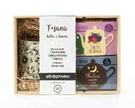 T-SANA Tisane e tazza in confezione regalo Codice: 1048 Peso: 80 g Prezzo min. consigliato: 23,50 (IVA 22% incl.) Prezzo max.