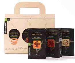 Tris monorigini - Bio 3 varietà di macinati per moka Codice: 867 Peso: 3 x 250 g Prezzo min. consigliato: 15,00 (IVA 22% inclusa) Prezzo max.