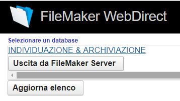 Database INVIO MESSAGGI Accedendo al sistema si presenta questa schermata nella quale l operatore sceglie il database da utilizzare cliccando sul link INDIVIDUAZIONE E ARCHIVIAZIONE.