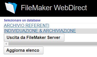 Cliccare quindi su Uscita da FileMaker server ATTENZIONE: Ricordiamo che l'operatore addetto agli SPONSOR dovrà inviare i