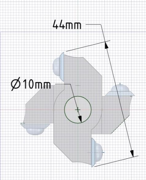 0 Slide: Maniglia per porte scorrevoli 13=45 mm 0