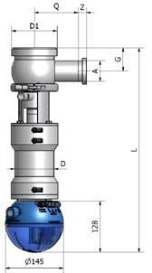 Dimensioni Dimensions doppio corpo/double body V barriera vapore/steam barrier S/S DIN S/S DIN 850/ DN A B C D D G L L L Q A 40 40x.