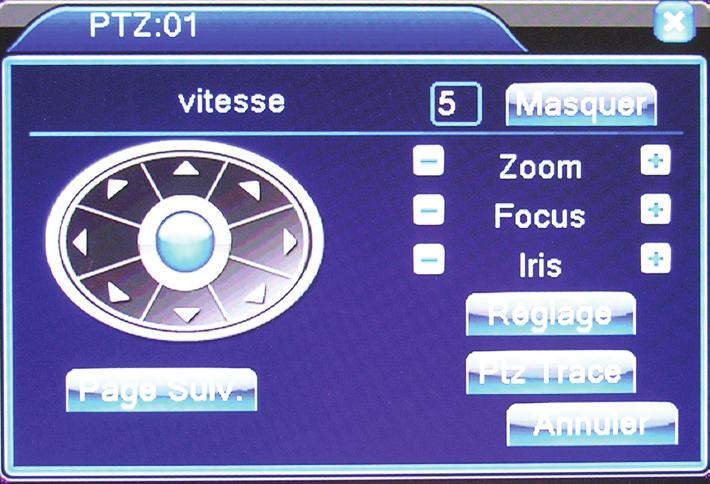 KIT DE VIDÉOSURVEILLANCE COULEUR IP D - CONFIGURATION 4 - MENU RAPIDE Depuis la souris Appuyez sur la touche droite de la souris et sélectionnez MENU ou bien appuyez sur la touche 4 de la