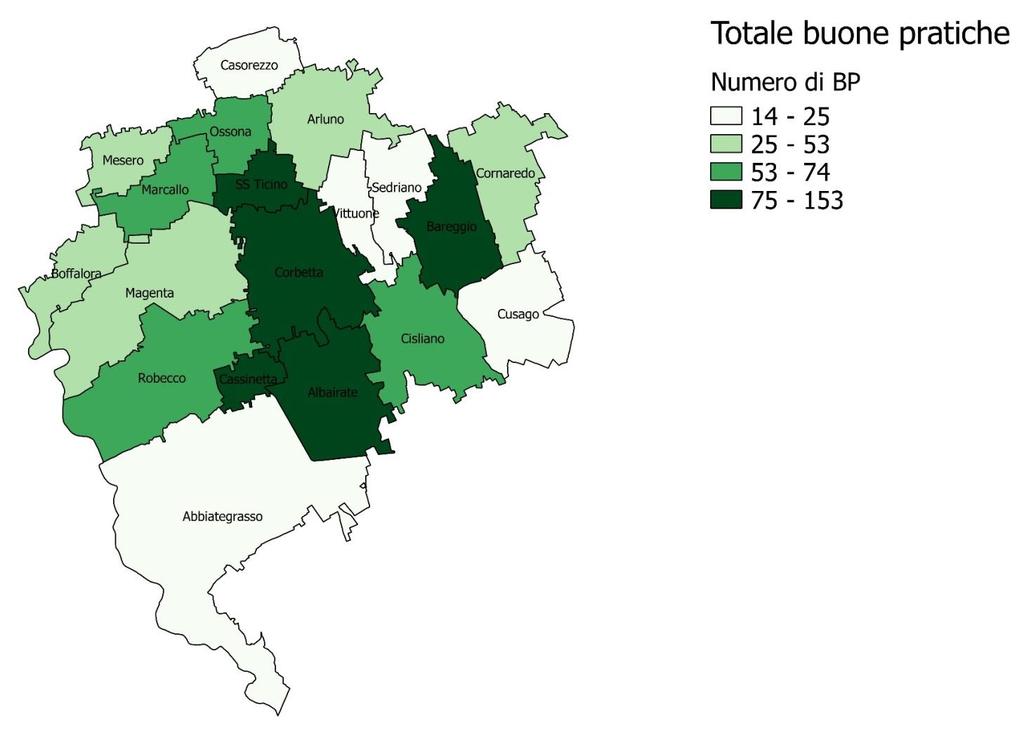 I progetti - le buone pratiche dei Comuni Progetti realizzati Nel decennio 2006-2016 sono state messe in atto 1031 progetti 238 in tema risorse naturali