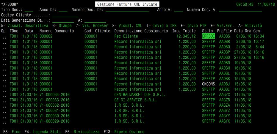 Le operazioni di visualizzazione e/o reinvio sono disponibili da un programma della nostra applicazione che interroga l archivio storico, oppure tramite richiami di API o comandi (vedi slide