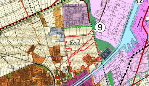 ELEMENTI DEL SISTEMA AMBIENTALE E DEGLI SPAZI APERTI DI VALORE POTENZIALE: Spazi verdi previsti di potenziale rilevanza morfologico-paesaggistica alla scala urbana significativi per estensione,