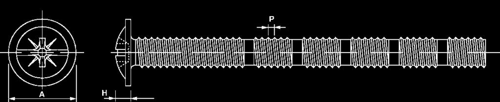 Viti TBL PZ Combi ranellate a tagliare DOME SCREWS BREAK-OFF PZ COMBINATION WASHER HEAD TBL break-off codice code 08800 Acciaio a Bassa Resistenza Classe Resistenza alla rottura per trazione: 400