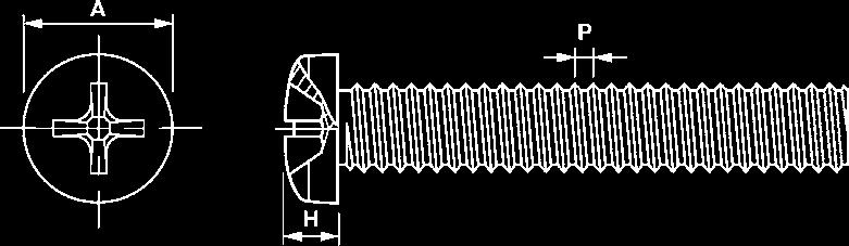 TCL PH codice code 79850 Viti a metallo TCL PH PH PAN HEAD MACHINE SCREWS A H P PH M Min. 3,70 1,48 Max 4,00 1,7 ~ 0,40 1 M,5 Min. 4,70 1,88 Max 5,00,1 ~ 0,45 1 M 3 Min.