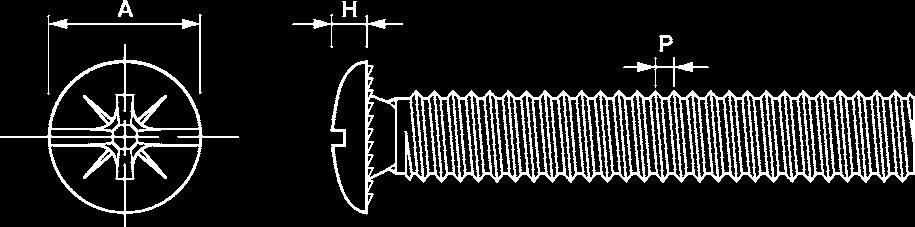 Testa bombata larga combi dentellata DOME SCREWS TRUSS HEAD PZ COMBINATION WITH SERRATION TBL PZ serr.