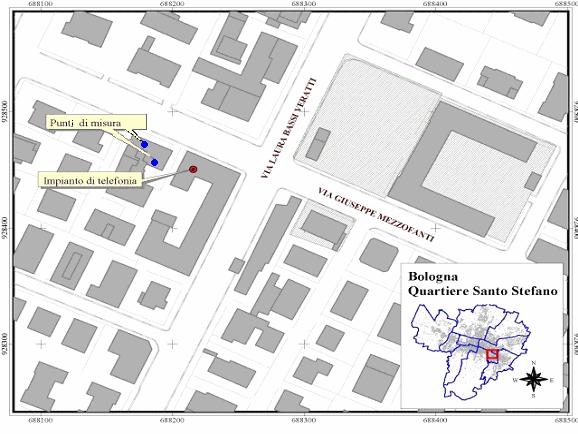 B - MONITORAGGIO IN CONTINUO. Per quanto riguarda il Quartiere Santo Stefano, sono state effettuate due campagne di monitoraggio, presso l edificio di Via Mezzofanti, n.