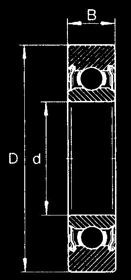 X2RS LR 27 X2RS LR 28 X2RS LR 29 X2RS Corrispondente SKF Equivalent SKF Dimensioni (mm) Dimensions (mm) d D B F r s min Peso (g) Weight (g) Coefficienti di carico (N) Basic load rating (N) Dinamico