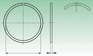 Anelli elastici per alberi esecuzione normale (serie AE) Elastic rings for shafts normal execution (AE series) b d3 s Sigla Designation Peso per 1. pz. (kg.) Weight for 1. pcs (kg.