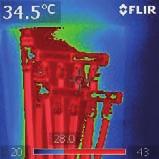 Con l analisi termografica è stata verificata la corretta circolazione del fluido termovettore e del differenziale di temperatura tra il collettore di mandata e di ripresa.