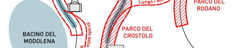 attraverso un percorso ciclo-pedonale.