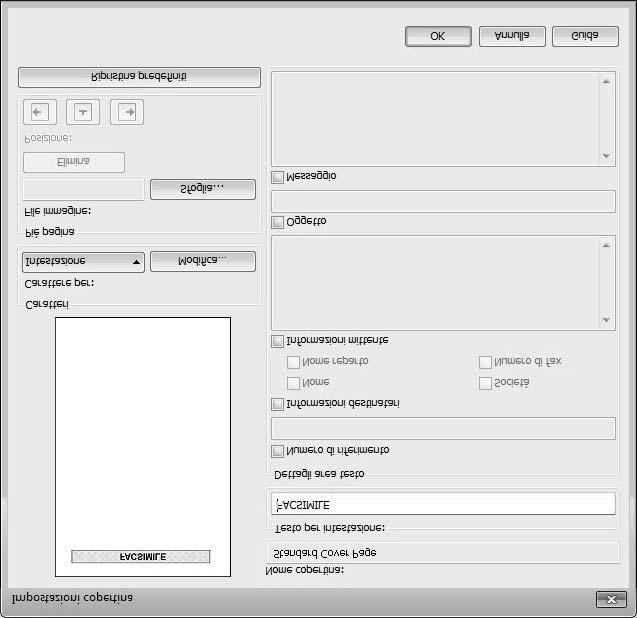 3 IMPOSTAZIONE DELLE OPZIONI 2 Immettere il titolo della copertina nel campo [Testo per intestazione].