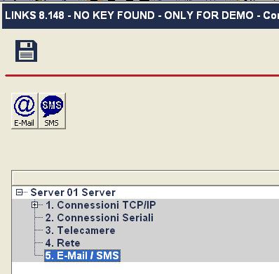 AGGIUNGERE UNA CONNESSIONE SKEBBY SMS Per trasmettere gli eventi via SMS con una connessione internet al gateway Skebby per prima