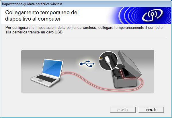 Fre li su Avnti e pssre l punto j. f Collegre tempornemente il vo USB (non inluso) irettmente l omputer e ll pprehio.