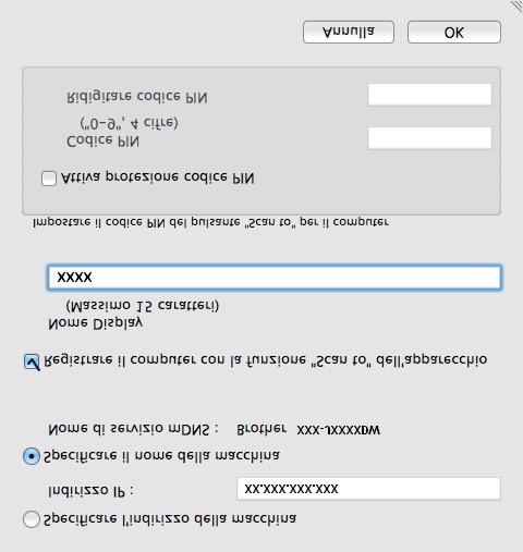 Per reperire l inirizzo MAC (inirizzo Ethernet) e l inirizzo IP ell pprehio, stmpre il Rpporto ell onfigurzione i rete.