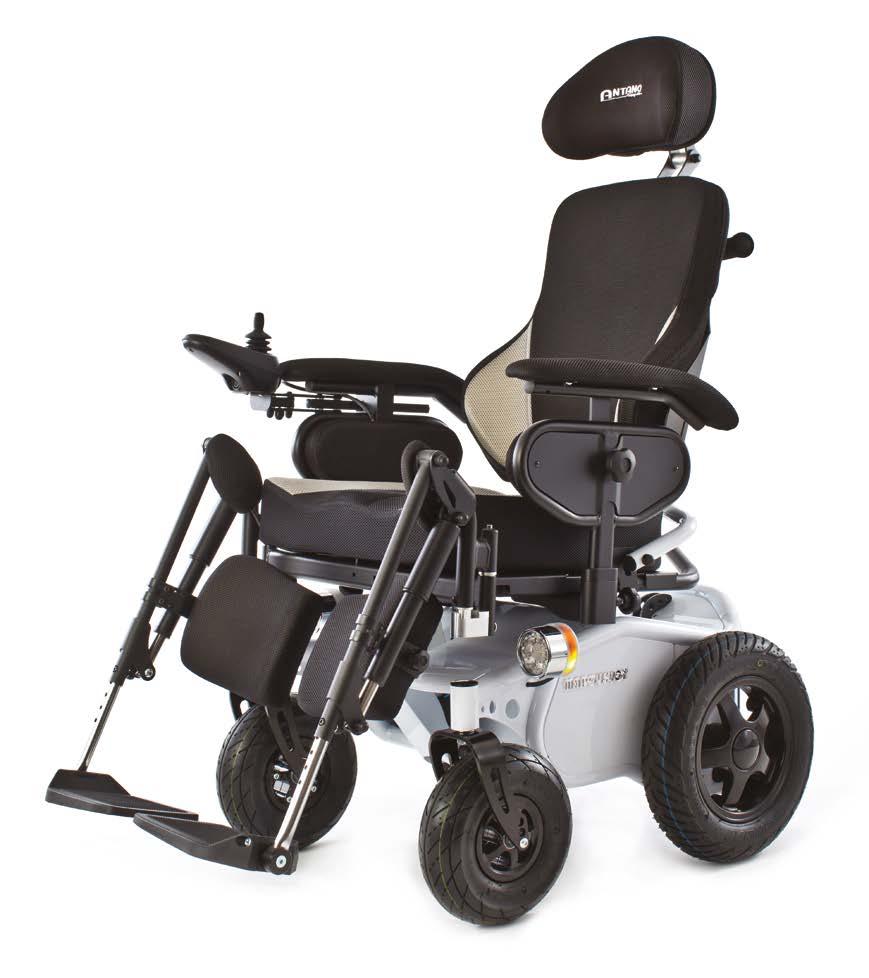 marcus joy CARROZZINA POLIFUNZIONALE ELETTRICA - Electric multifunctional wheelchair VERSIONE bianca white VERSION Marcus Joy Carrozzina elettronica con seggiolone polifunzionale regolabile