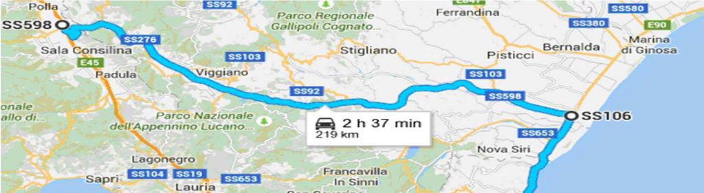 ITINERARI ALTERNATIVI A/3 Napoli - Reggio Calabria tratto Atena Lucana