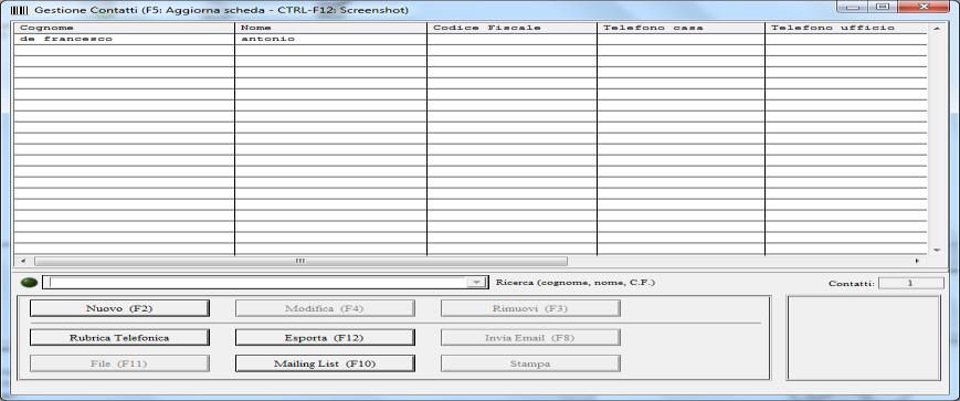 database o se il CAP e la provincia non sono esatti, è sempre possibile adoperare la Scheda di gestione dei comuni nel menù principale del programma; Per salvare i dati adoperare l'apposito pulsante