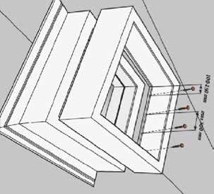 Dati tecnici delle finestre per con telaio di estensione CSP / CVP / CFP / CXP Proposte di montaggio i / j = esterne del cupolino e / f = Superficie luminosa c / d = di luce del telaio finestra k / l