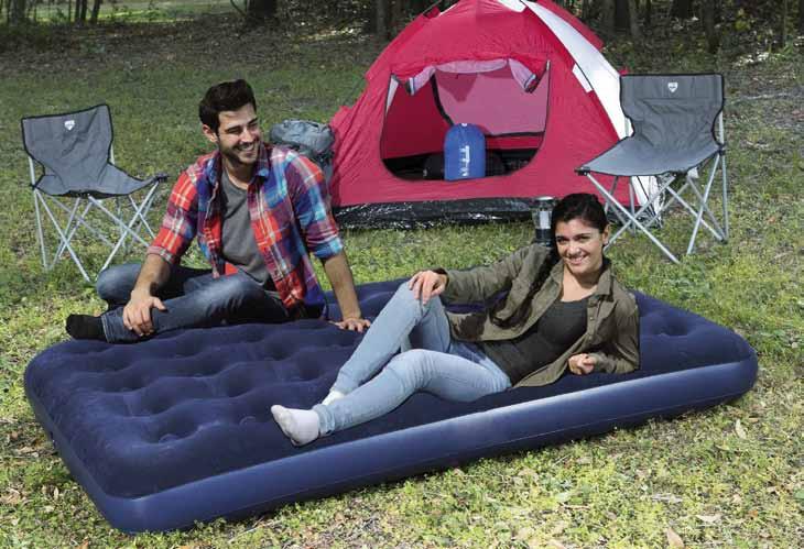 Horizon airbed Materassino gonfiabile. Comoda e anallergica superficie per il riposo. Valvola a vite per un rapido gonfiaggio e sgonfiaggio. Fascia laterale rinforzata. Per l uso in casa e all aperto.