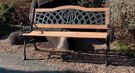 Cast iron frame and back powder painted, Charcoal colour. Eucalypt wood slats. Panchina mod. TUCSON Bench 126x57x80H cm 55296 col.