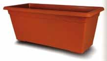 60x20x18H cm - 12 lt 53634 MADE IN ITALY MADE IN ITALY Vaso rettangolare Maxi in polipropilene. Colore terracotta opaco.