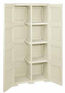 PPL 100% cupboard with 4 shelves. For indoor and outdoor use. With wood or rattan finishing.
