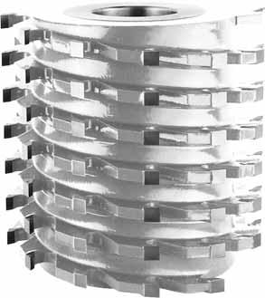 Superleggere Extralight FRESE ELICOIALI MULTITAGLIENTI PER PIALLARE Z= MULTICUT SPIRAL CUTTERS FOR PLANING Z= 5 Fresa a taglienti in Hc (HM riportato) frazionati, posizionati su sei a anamento